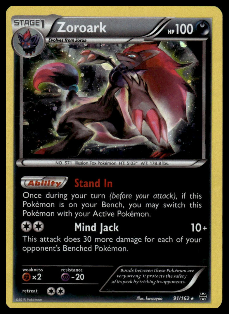 Pokemon TCG Zoroark #91/162 XY - BREAKthrough