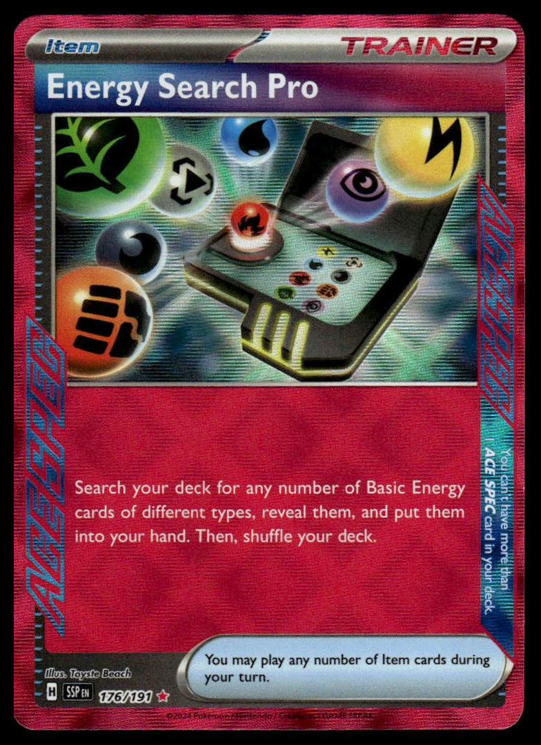 Pokemon TCG Energy Search Pro #176/191 SV08: Surging Sparks