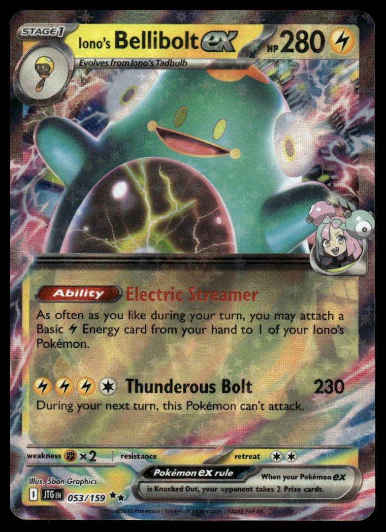 Pokemon TCG Iono's Bellibolt ex #053/159 SV09: Journey Together