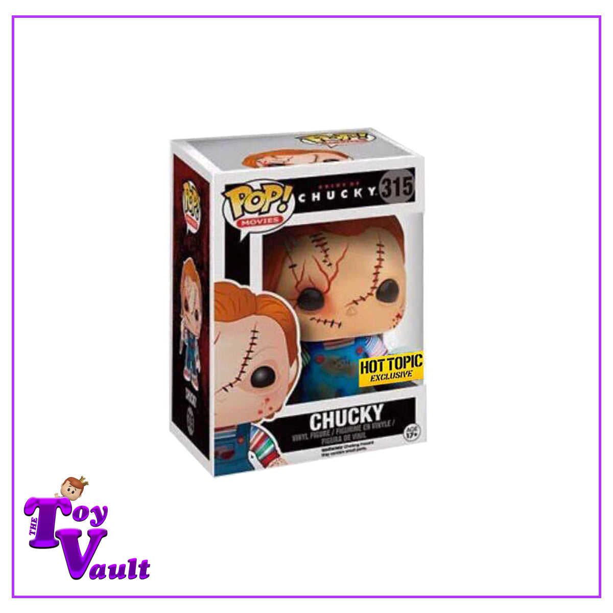 Funko Pop! Horror Bride of Chucky - Chucky with Stitches #315 Bloody Hot Topic Exclusive