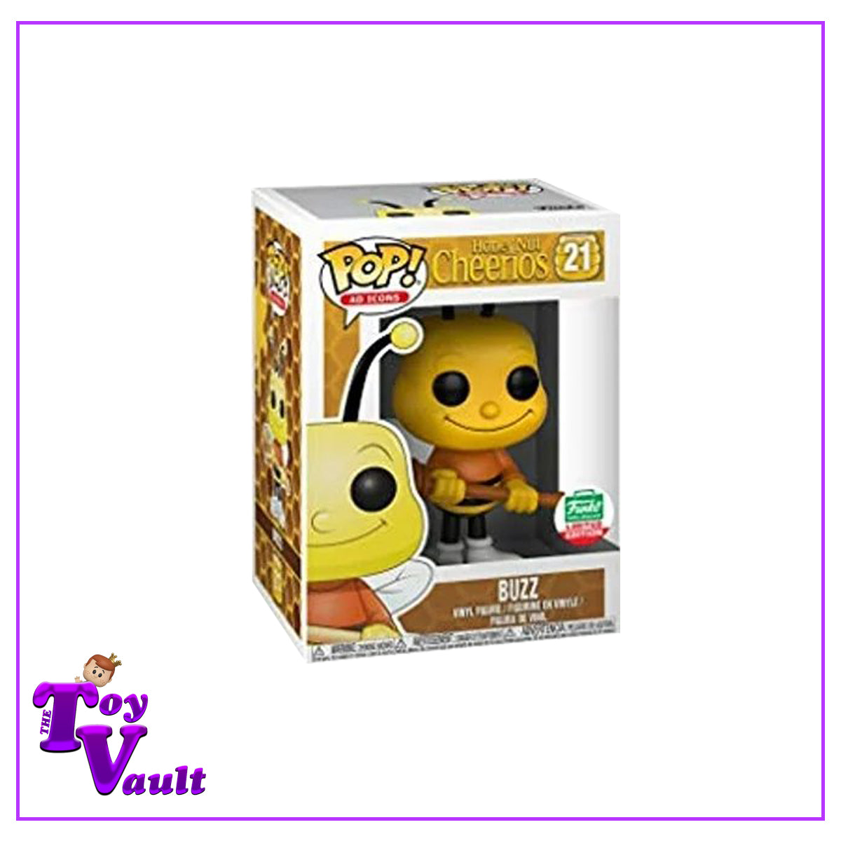 Funko Pop! Icons Honey Nut Cheerios - Buzz with Honeycomb #21 Funko Shop Exclusive