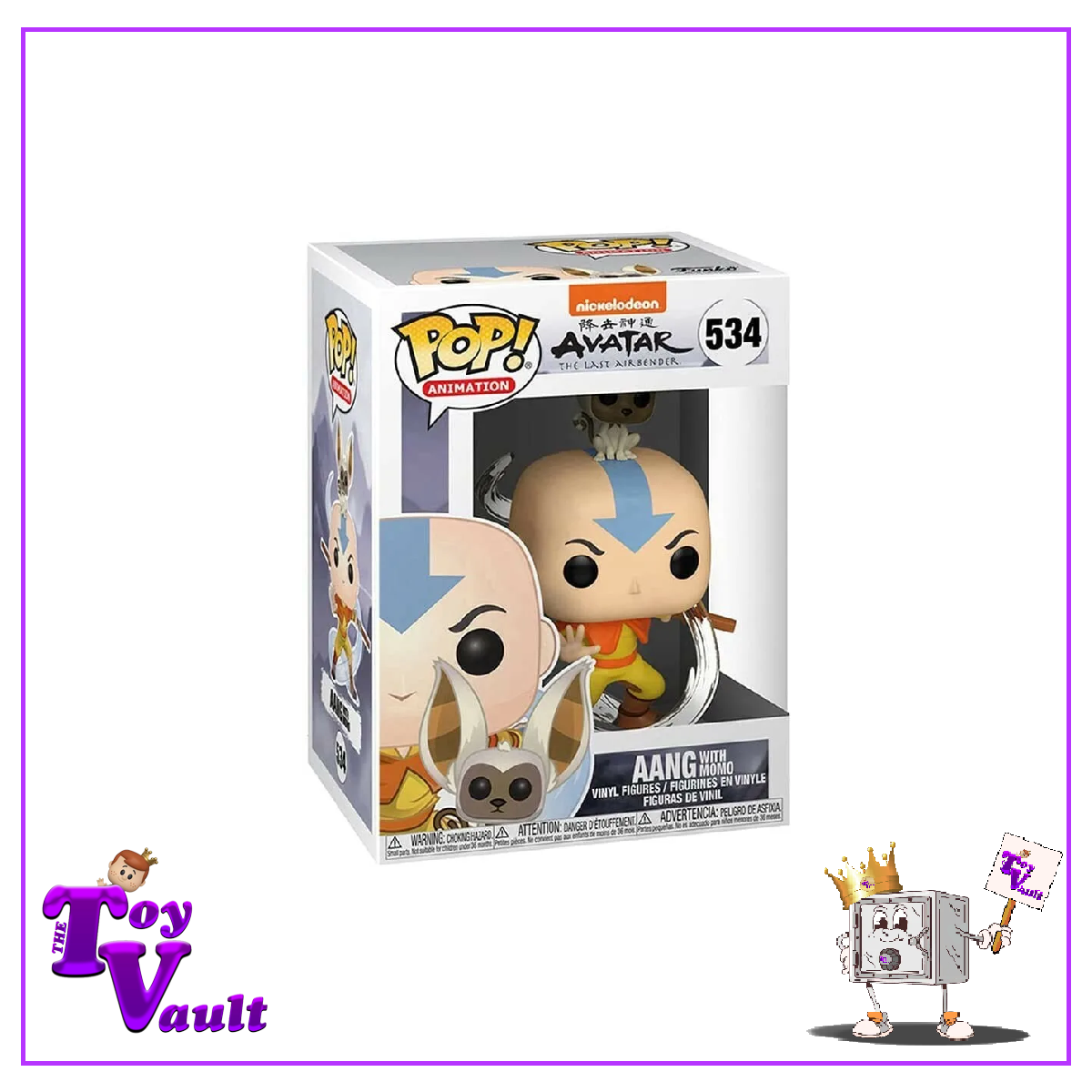 Funko Pop! Animation Avatar the Last Airbender - Aang with Momo #534