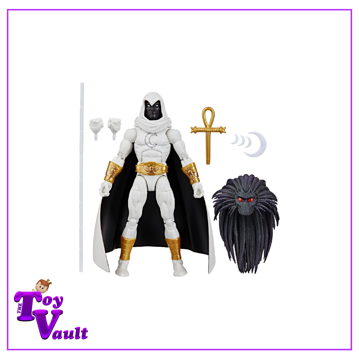 Hasbro Marvel Legends Strange Tales - Moon Knight 6-Inch Action Figure (Blackheart Build-a-Wave)