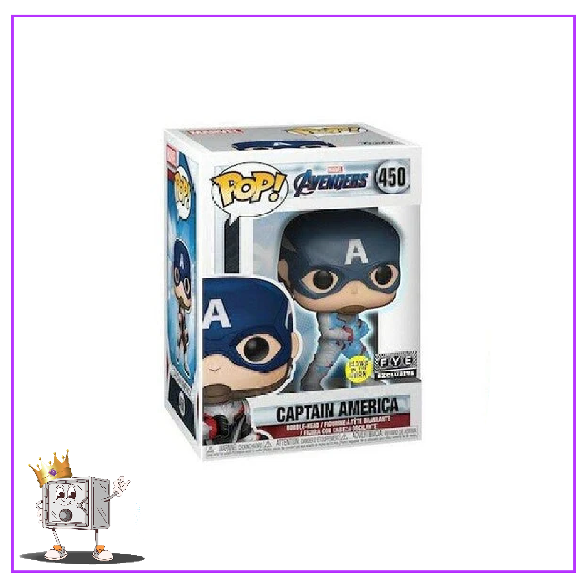 Funko Pop! Marvel Avengers Endgame - Captain America (Quantum Suit) #450 Glow in the Dark FYE Exclusive
