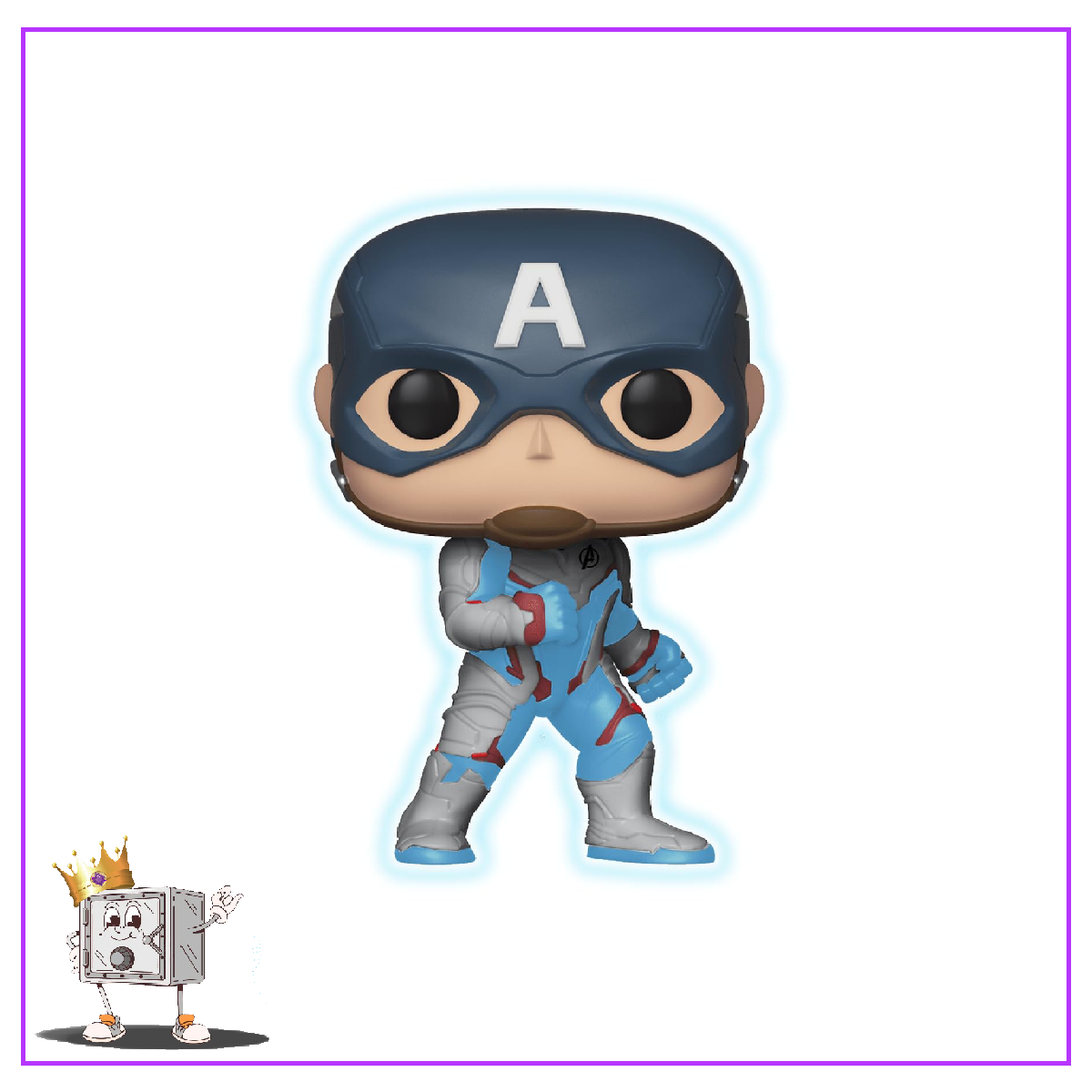 Funko Pop! Marvel Avengers Endgame - Captain America (Quantum Suit) #450 Glow in the Dark FYE Exclusive