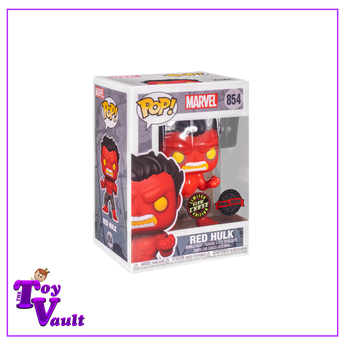 Funko Pop! Marvel Avengers - Red Hulk #854 Glow in the Dark Chase Special Edition Exclusive