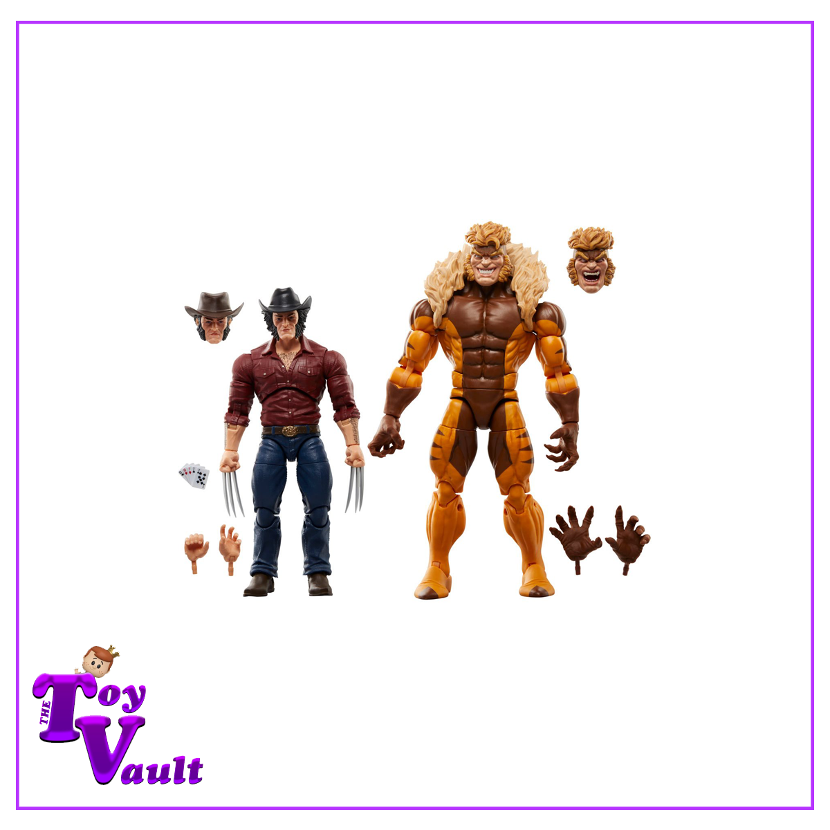 Hasbro Marvel Legends X Men Wolverine 50th - Logan vs Sabretooth (2 Pack) 6 Inch Action Figures