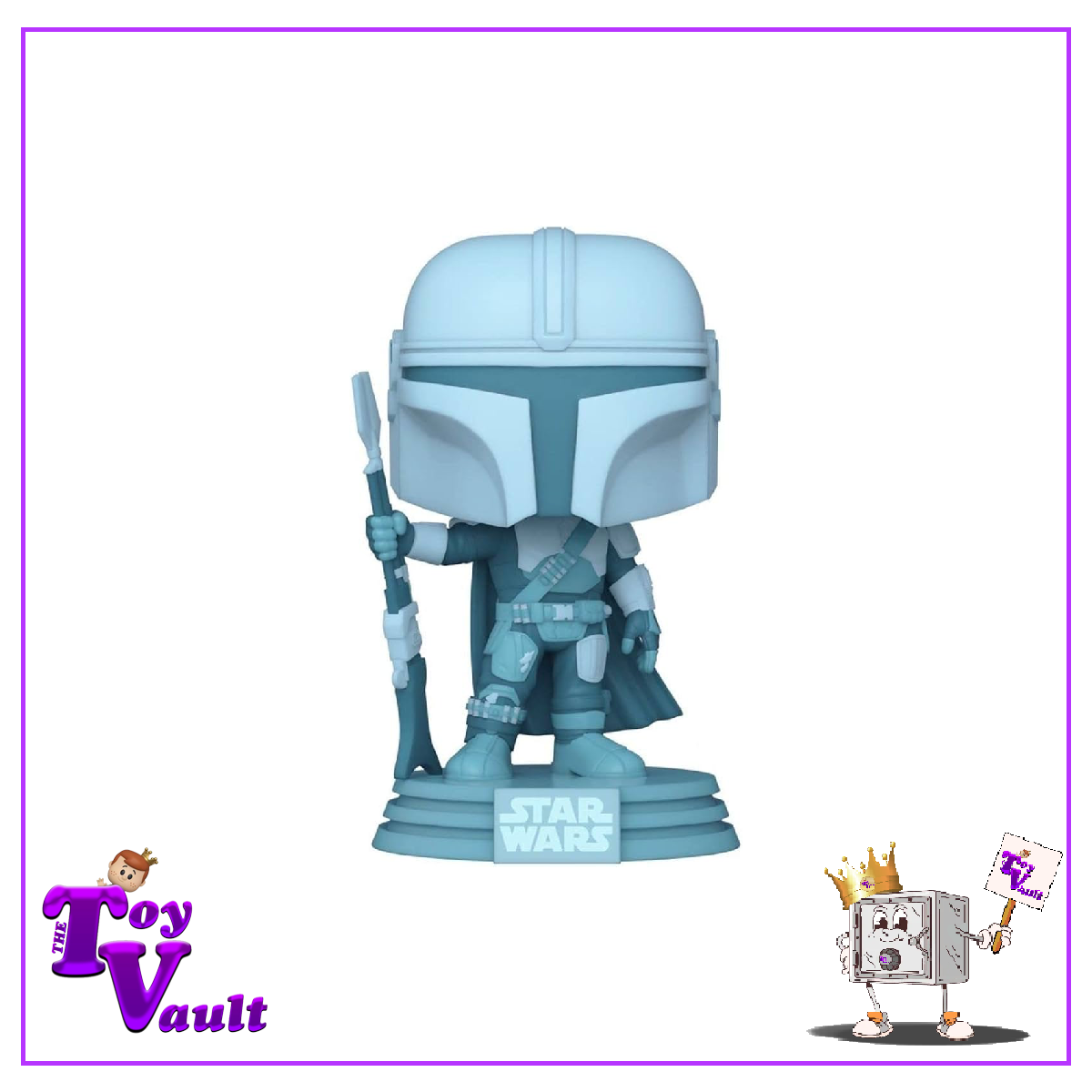 Funko Pop! Star Wars - The Mandalorian (Holographic) #345 Glow in the Dark Entertainment Earth Exclusive