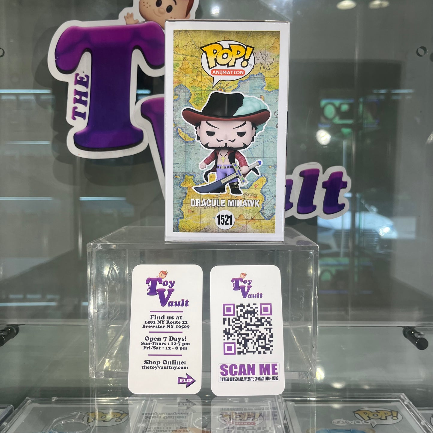 Funko Pop! Animation One Piece - Dracule Mihawk #1521 Funko Shop Exclusive Signed by John Gremillion