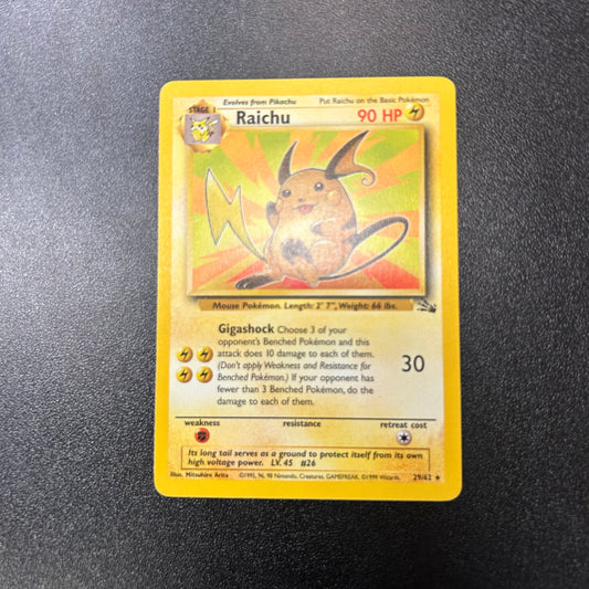 Pokemon TCG Fossil Raichu 29/62