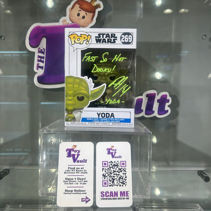 [SOLD 9.17.24] Funko Pop! Star Wars The Clone Wars - Yoda #269 Signed by Peter Kelamis