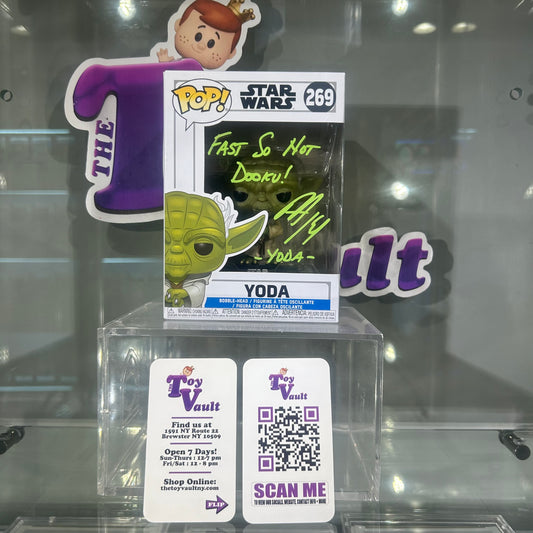 [SOLD 9.17.24] Funko Pop! Star Wars The Clone Wars - Yoda #269 Signed by Peter Kelamis