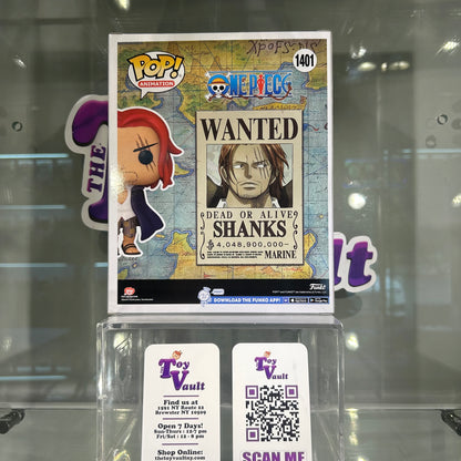 Funko Pop! Animation One Piece - Shanks #1041 Wanted Poster C2E2 Exclusive Signed by Charles Brandon Potter