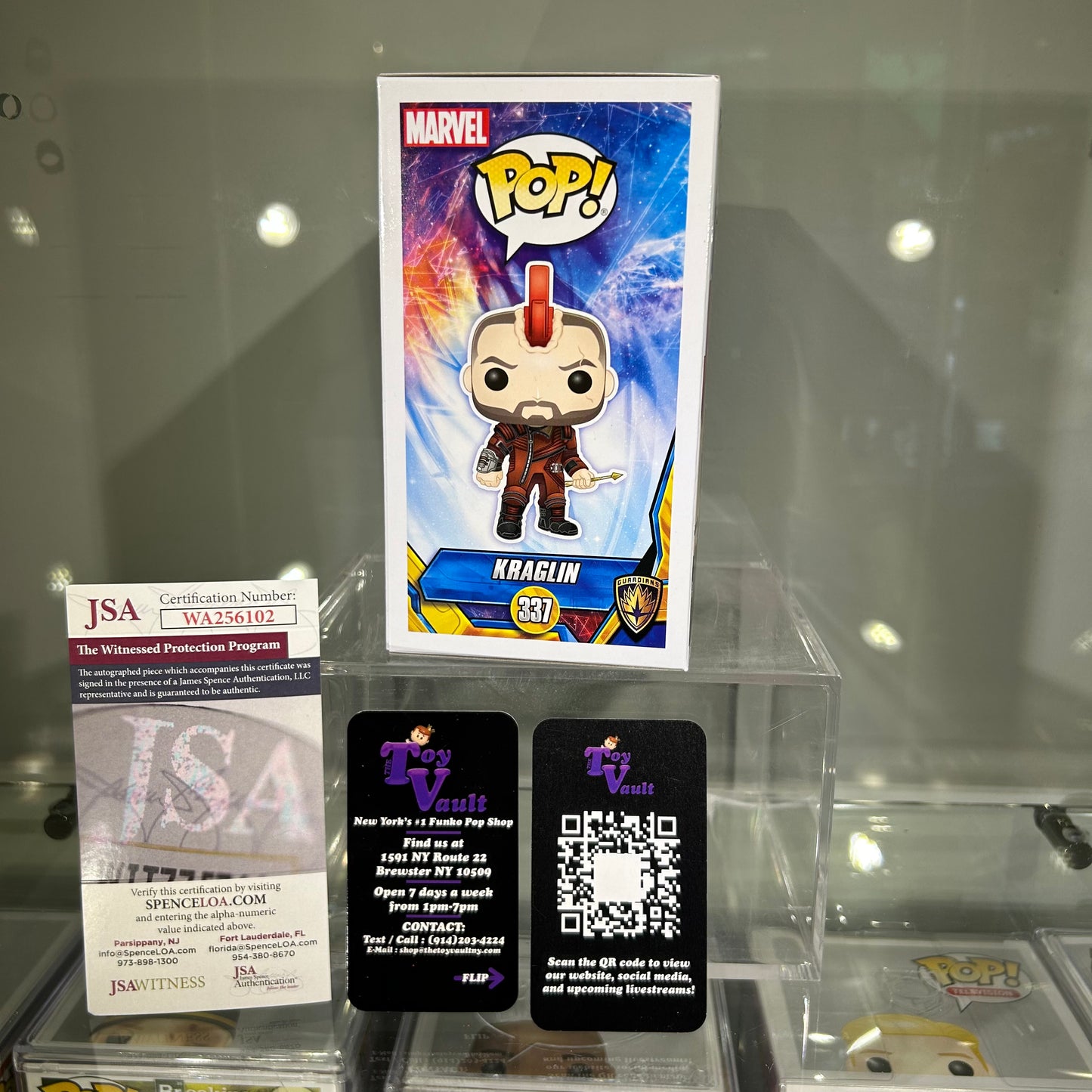 Funko Pop! Marvel Guardians of the Galaxy - Kraglin #337 Signed by Sean Gunn SDCC 2018 Shared Exclusive