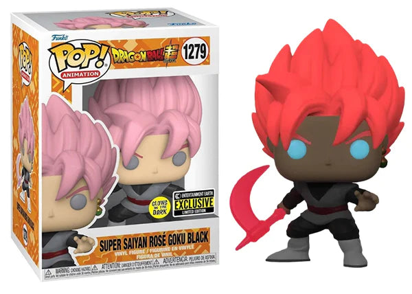 Funko Pop! Animation Dragon Ball Z - Super Saiyan Rose Goku Black #1279 Glow in the Dark Entertainment Earth Exclusive