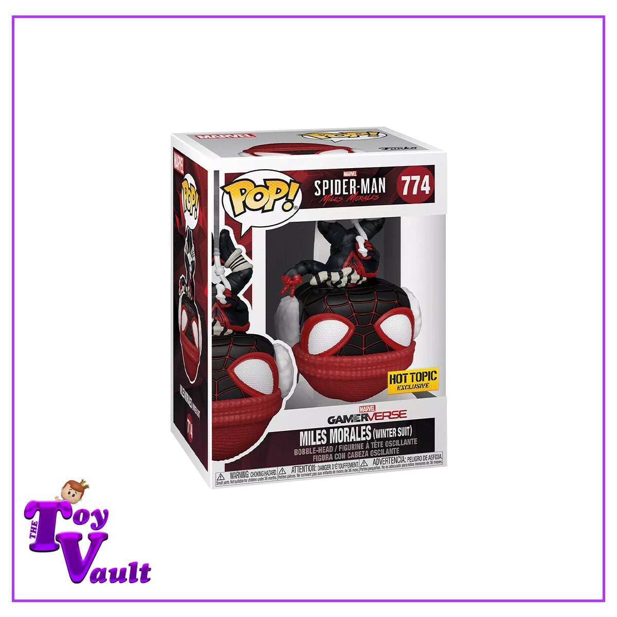 Funko Pop! Marvel Spider Man - Miles Morales (Winter Suit) #774 (Upside Down) Hot Topic Exclusive