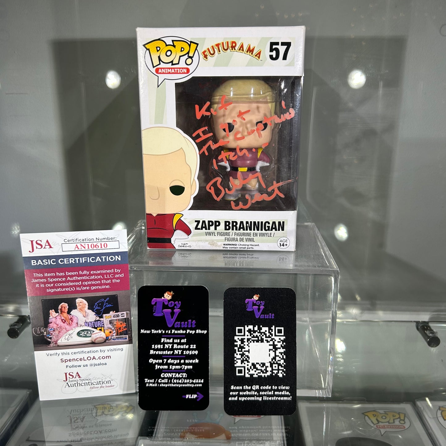 Funko Pop! Television Futurama - Zapp Brannigan #57 Signed by Billy West