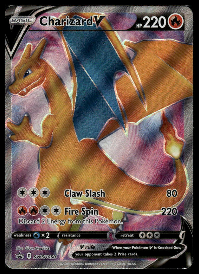 Pokemon TCG Charizard V #SWSH050 SWSH: Sword & Shield Promo Cards