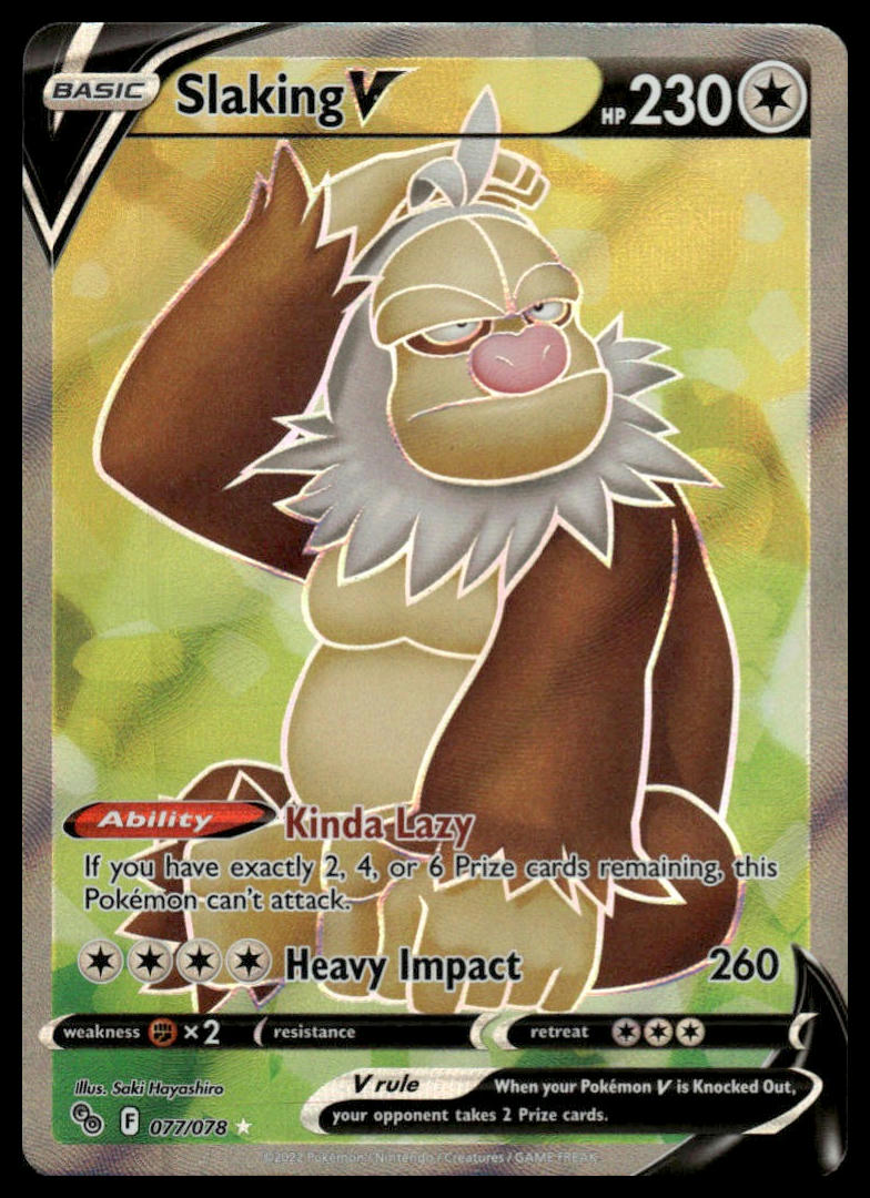 Pokemon TCG Slaking V (Full Art) #077/078 Pokemon GO