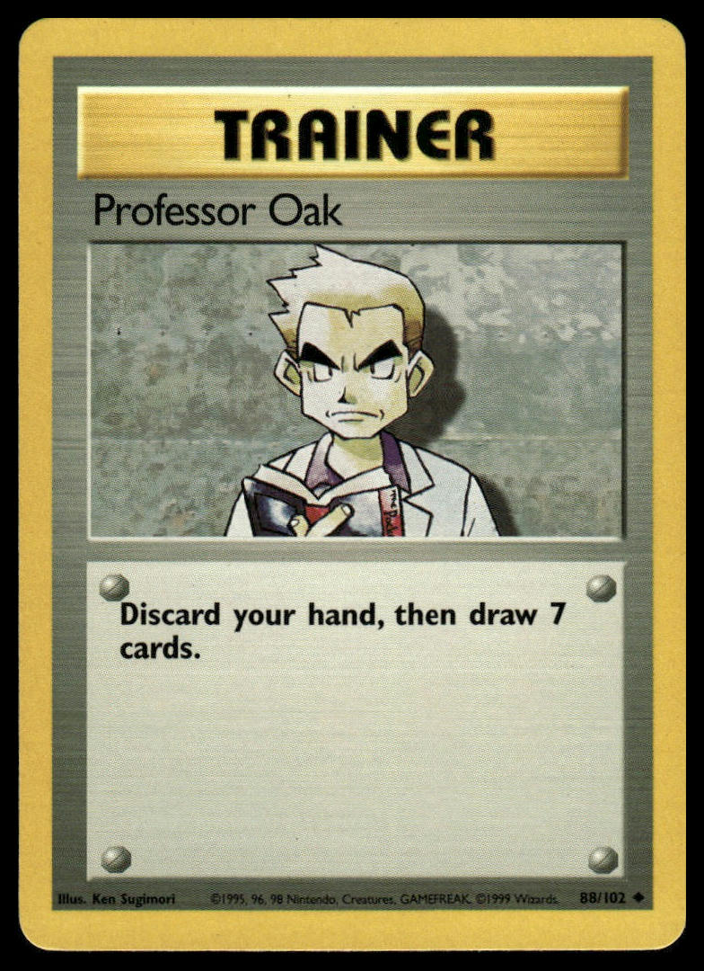 Pokemon TCG Professor Oak #088/102 Base Set