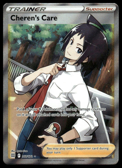 Pokemon TCG Cheren's Care (Full Art) #168/172 SWSH09: Brilliant Stars