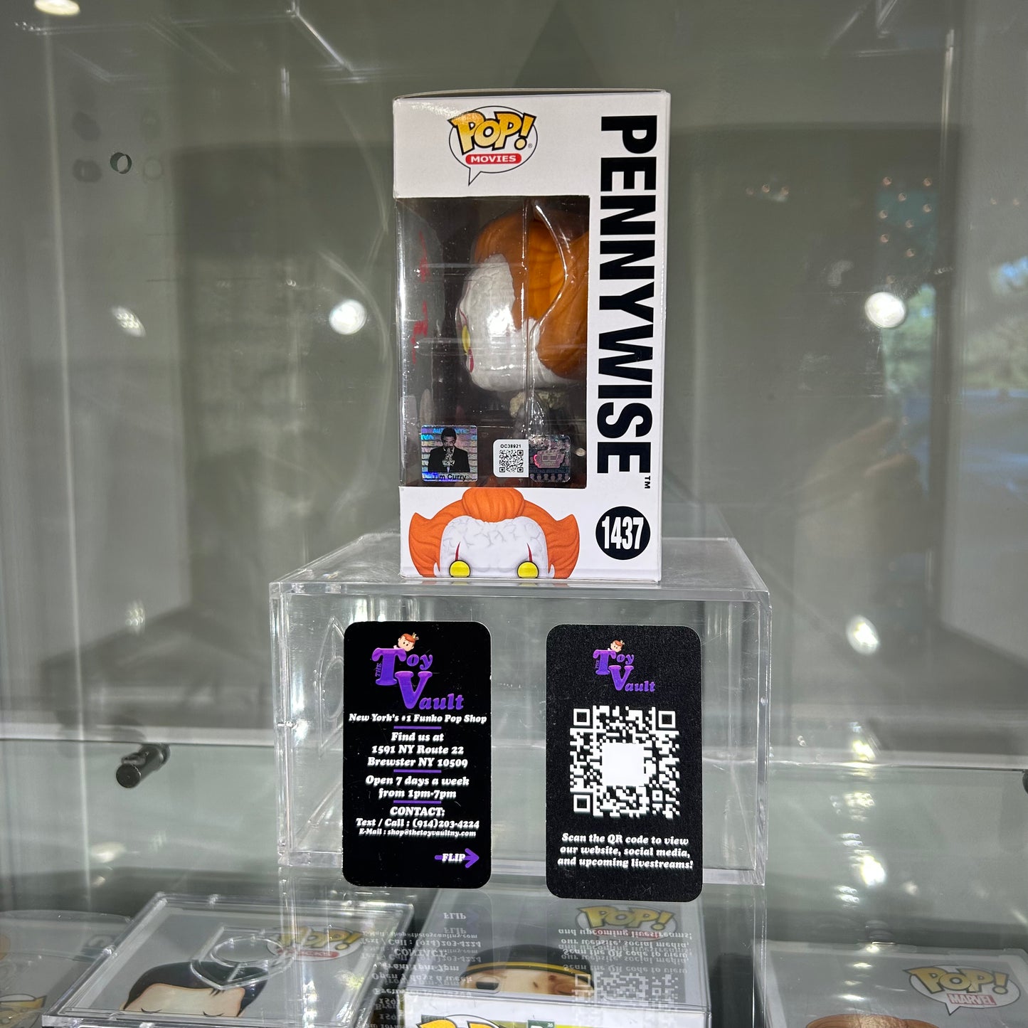 [SOLD 9.23.24] Funko Pop! Horror It - Pennywise (Dancing) #1357 Glow in the Dark CHASE Signed by Tim Curry Specialty Series Exclusive