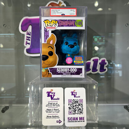 [SOLD 7.20.24] Funko Pop! Television Scooby Doo - Scooby-Doo (Blue) #149 Flocked San Diego Comic Con Exclusive LE 2500 PSA Graded 8.5