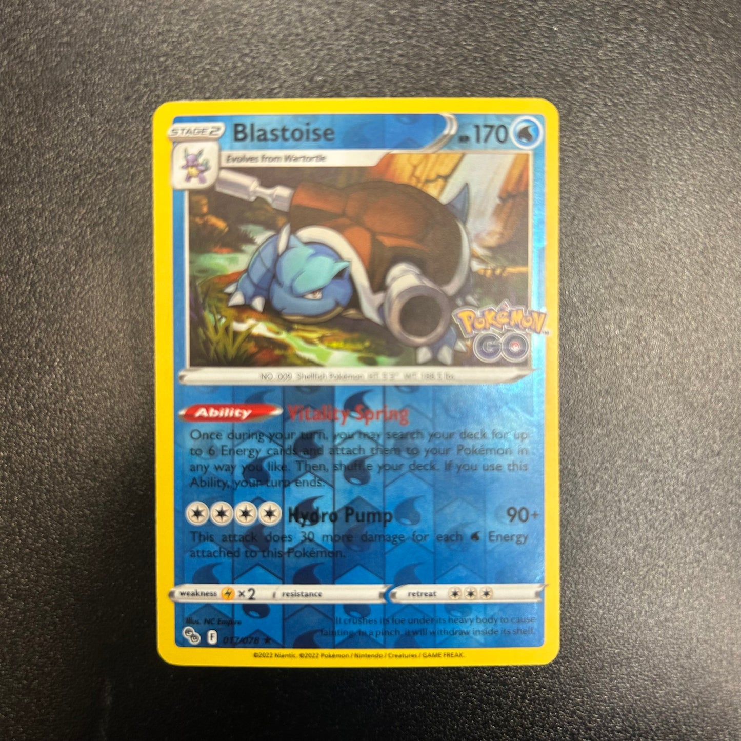 Pokemon TCG Blastoise Reverse Holo 017/078 Pokemon Go