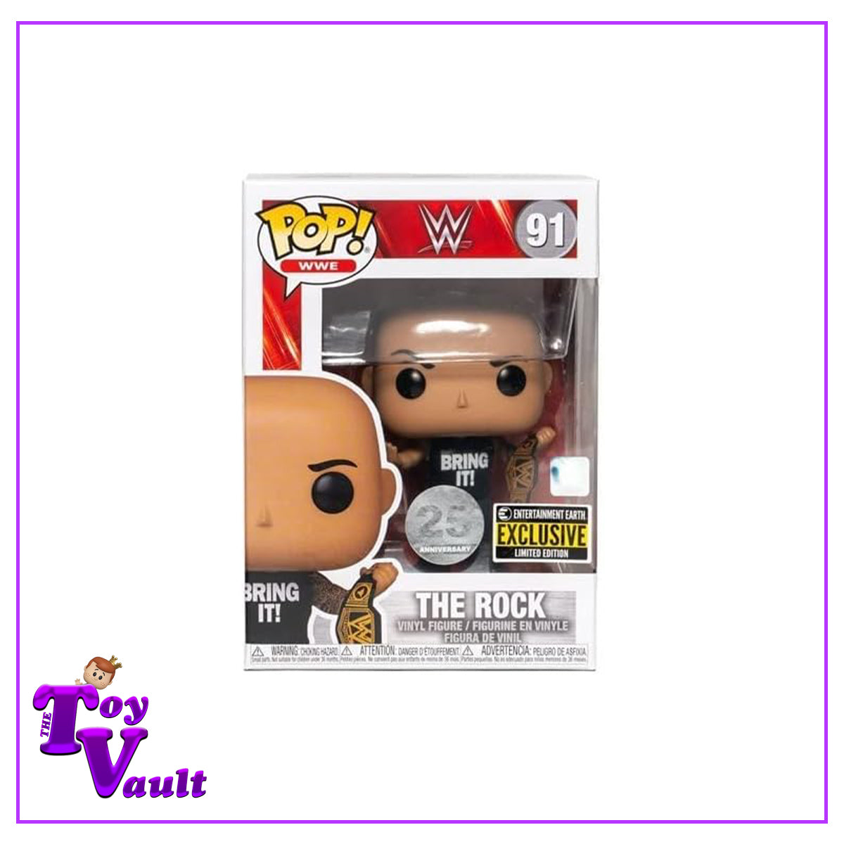 Funko Pop! Sports WWE Wrestling - The Rock #91 Entertainment Earth Exclusive