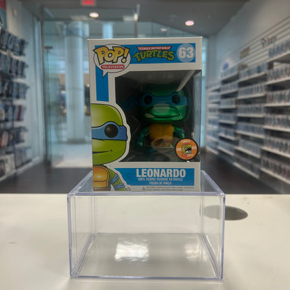 Funko Pop! Television Teenage Mutant Ninja Turtles - Leonardo #63 Metallic 2013 San Diego Comic Con Exclusive LE 1008