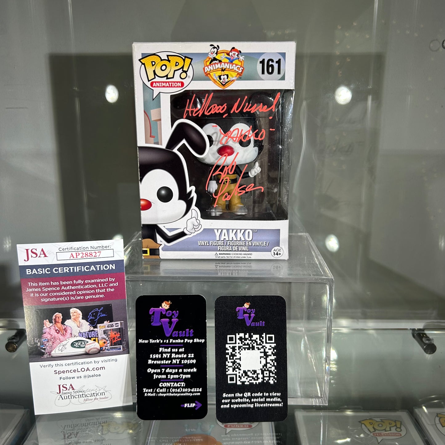 Funko Pop! Television Animaniacs - Yakko #161 Signed by Rob Paulsen