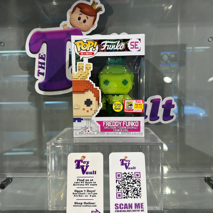 Funko Pop! Icons - Freddy Funko (8-Bit) Green SE Glow in the Dark 2018 San Deigo Comic Con Exclusive LE 500