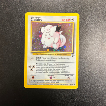 Pokemon TCG Clefairy Holo Rare 6/130 Base Set 2