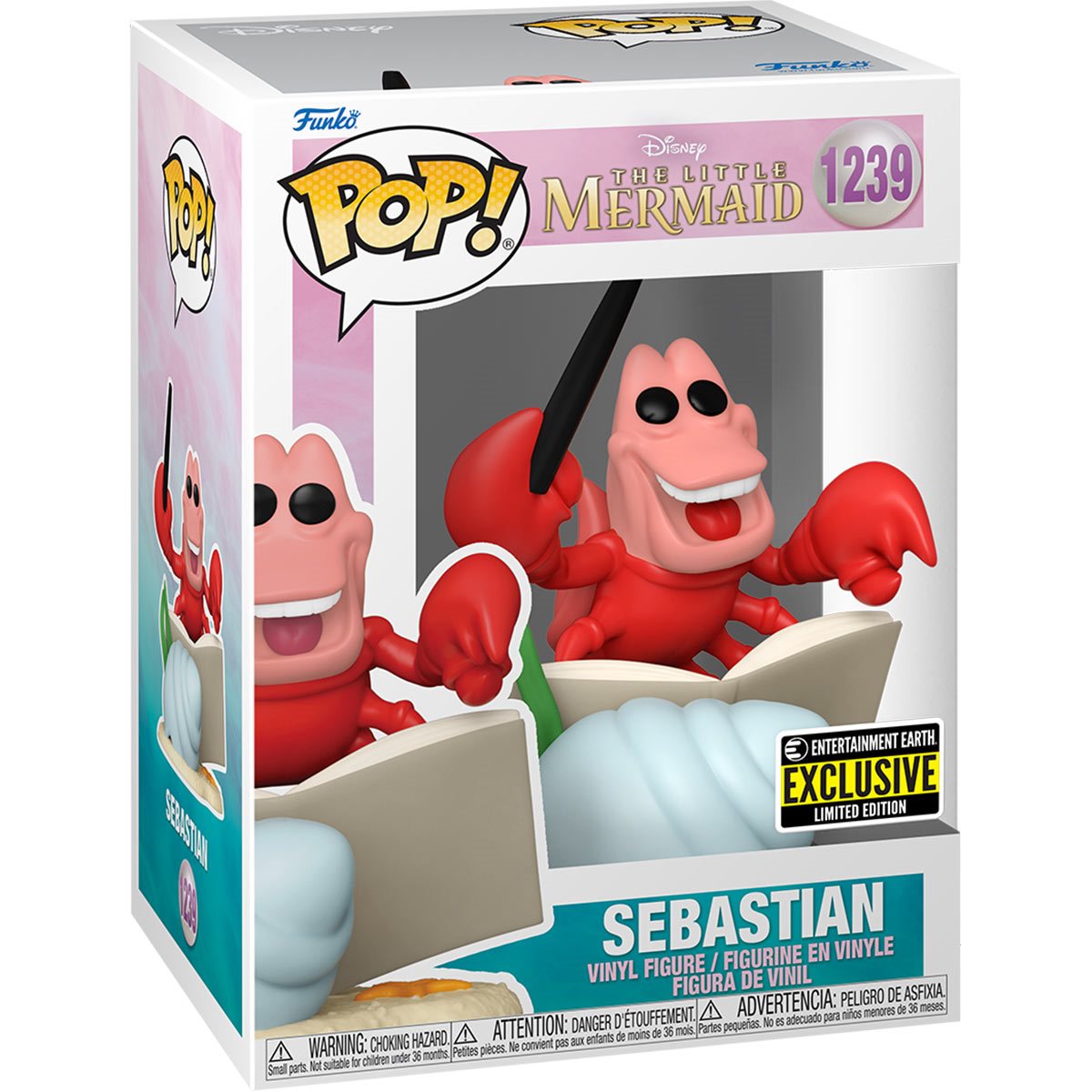 Funko Pop! Disney Little Mermaid - Sebastian (Composing) #1239 Entertainment Earth Exclusive