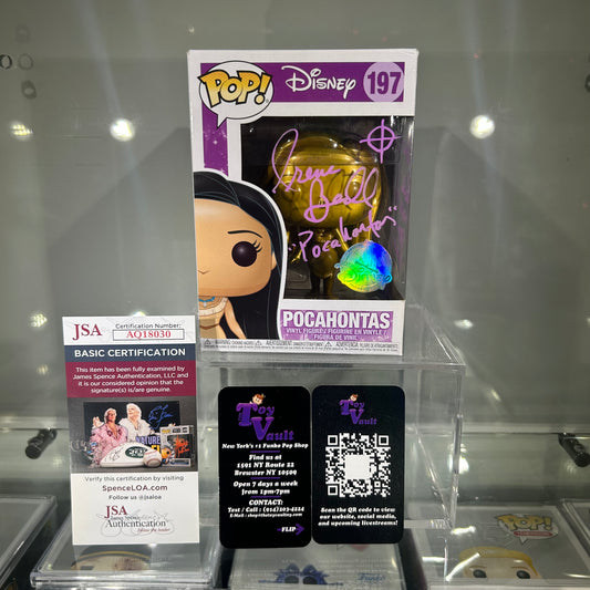 Funko Pop! Disney Pocahontas - Pocahontas #197 (Gold) Signed by Irene Bedard Disney Parks Exclusive