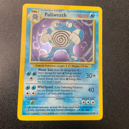 Pokemon TCG Poliwrath Holofoil 13/102 Base Set