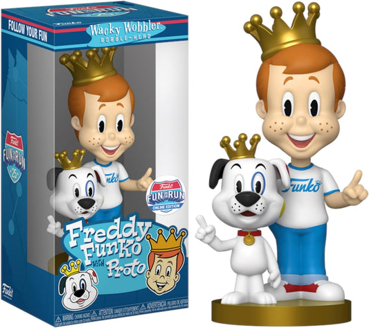 Funko Wacky Wobblers Icons - Freddy Funko with Proto Fun on The Run Collectors Box Exclusive