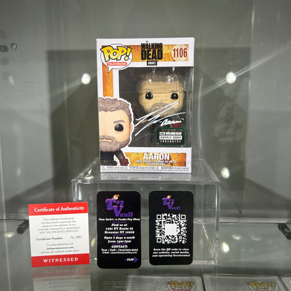 Funko Pop! Horror The Walking Dead - Aaron #1106 Signed by Ross Marquand AMC Supply Drop Exclusive