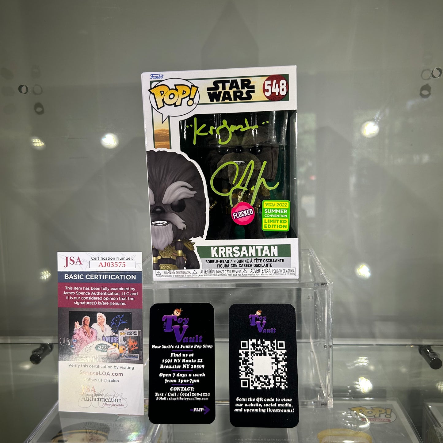 Funko Pop! Star Wars - Krrsantan Flocked #548 Signed by Carey Jones SDCC 2022 Shared Exclusive