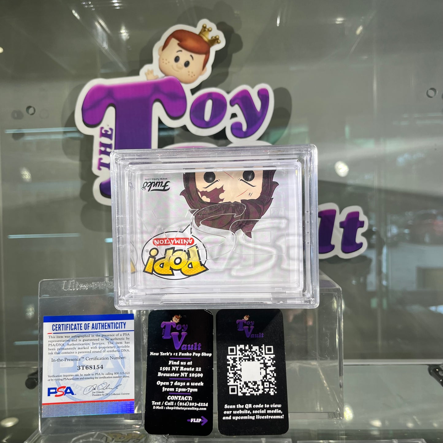 Funko Pop! Animation Demon Slayer - Tanjiro Kamado (Hinokami Kagura Dance) #874 Glow in the Dark Chase Special Edition Exclusive Signed by Zack Aguilar PSA Encapsulated