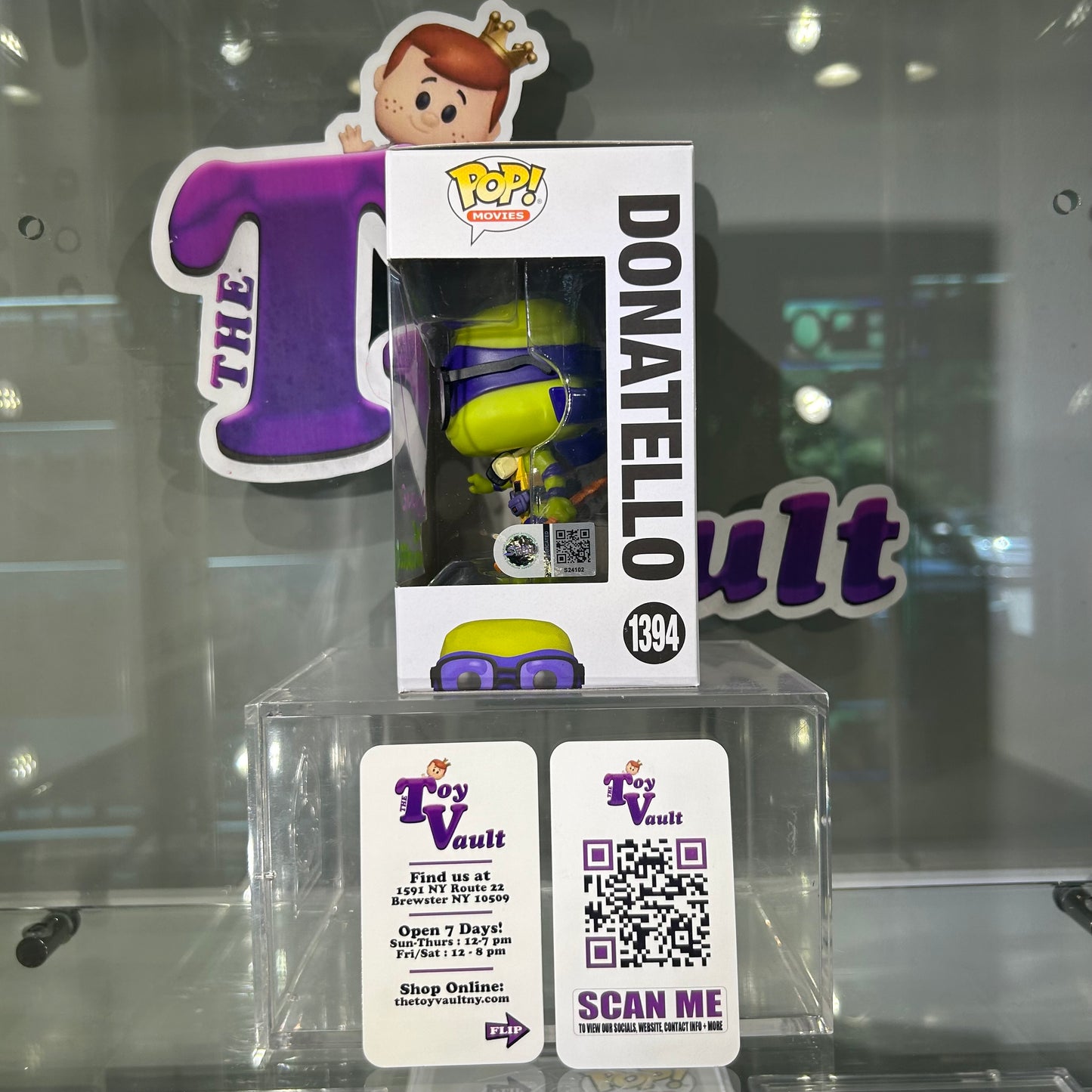 [SOLD 7.19.24] Funko Pop! Movies Teenage Mutant Ninja Turtles Mutant Mayhem - Donatello #1394 Signed by Micah Abbet