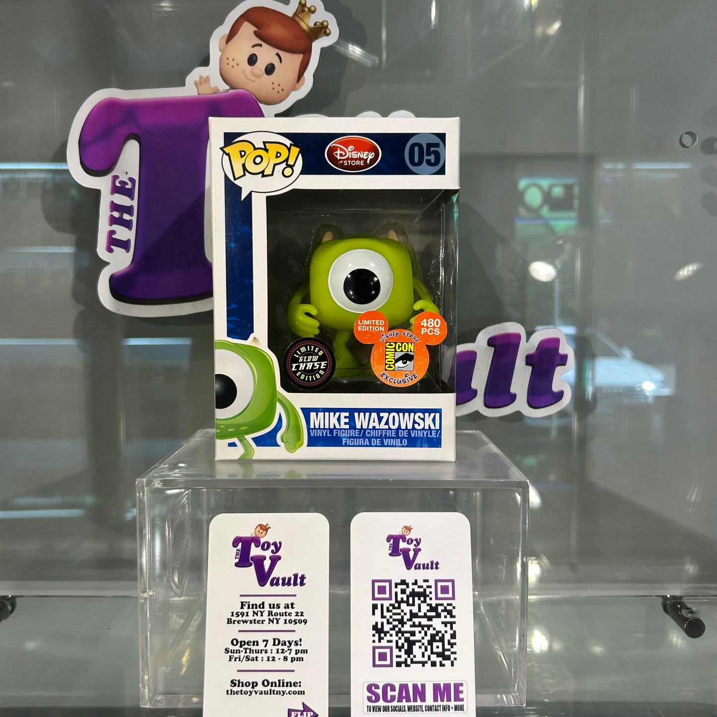 [SOLD 7.12.24] Funko Pop! Disney Monsters Inc - Mike Wazowski #05 Glow in the Dark CHASE 2011 San Diego Comic Con Exclusive LE 480