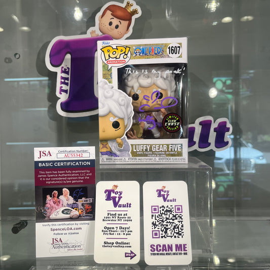 [SOLD 8.3.24] Funko Pop! Animation One Piece - Luffy Gear Five #1607 Glow in the Dark Chase Signed by Colleen Clinkenbeard