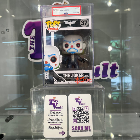 Funko Pop! DC Heroes The Dark Knight Trilogy - Bank Robber Joker #37 PSA Graded