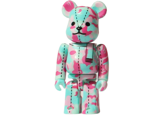 Medicom BE@RBRICK A Bathing Ape 28th Anniversary Camo #3 Cotton Candy Bearbrick (100%)