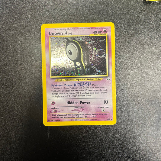 Pokemon TCG Unown [A] Holofoil 14/75 Neo Discovery