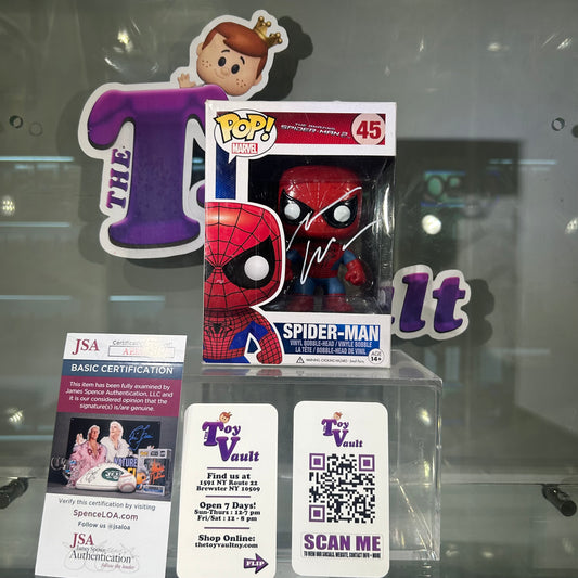 [SOLD 7.31.24] Funko Pop! Marvel The Amazing Spider Man 2 - Spider-Man #45 Signed by Andrew Garfield