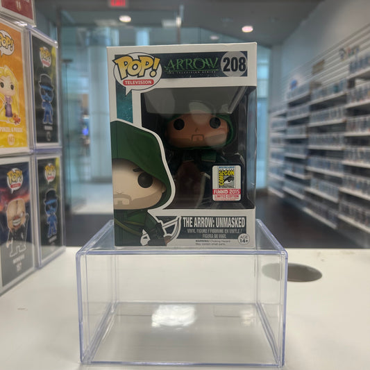 Funko Pop! DC Heroes The Arrow - The Arrow (Unmasked) #208 2015 San Diego Comic Con Exclusive