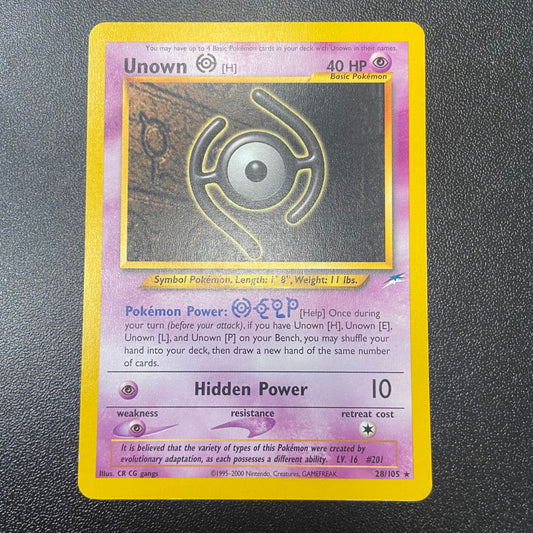 Pokemon TCG Unown [H] 28/105 Neo Destiny