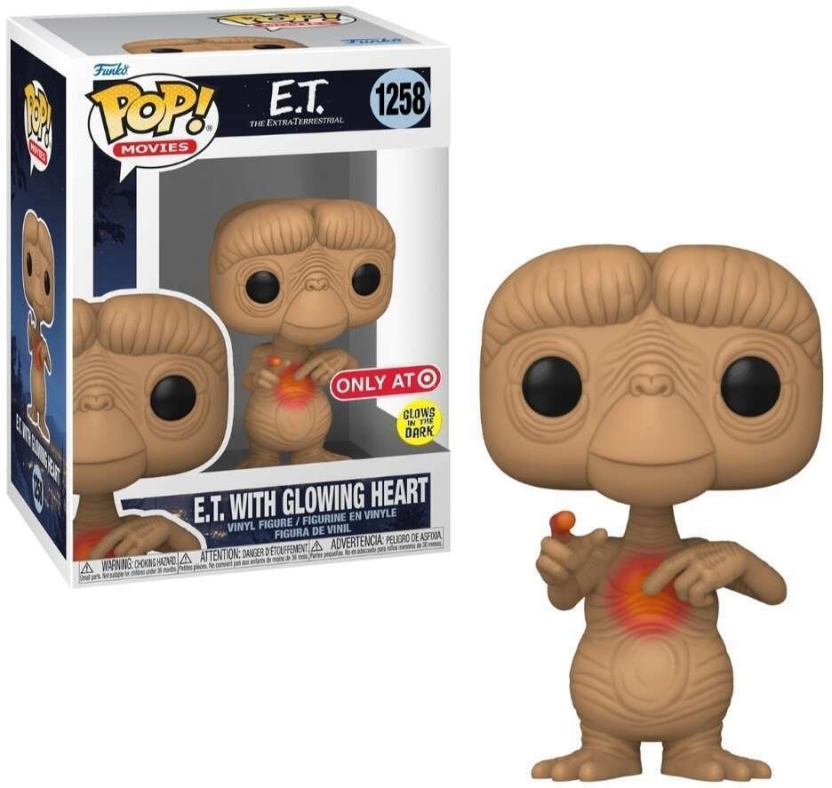 Funko Pop! Movies ET the Extra Terrestrial - E.T. with Glowing Heart #1258 Glow in the Dark Target Exclusive